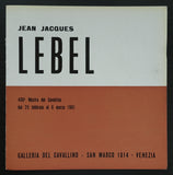 galleria del Cavallino # Jean Jacques Lebel # 1961, nm