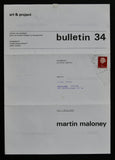Art & Project # MARTIN MALONEY, Bulletin 34 # 1971, nm+