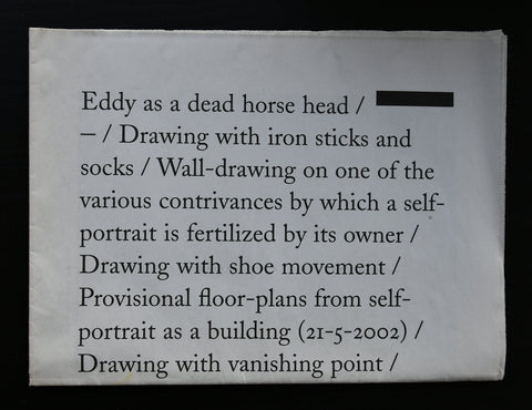 Mark Manders # EDDY AS A DEAD HORSE HEAD # 2002, nm+