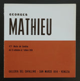 galleria del Cavallino # GEORGES MATHIEU #1960, nm