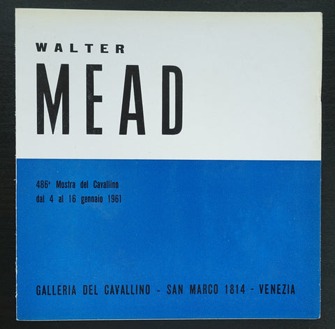 galleria del Cavallino # WALTER MEAD # 1961, nm