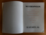 de Stempel Ag  # METROPOLIS # Werbetypografie , ca. 1930, vg++
