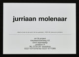 Art & Project # JURRIAAN MOLENAAR # invitation, 1996, mint
