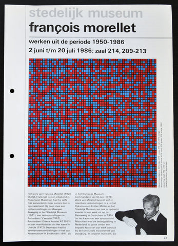 Stedelijk Museum, Bulletin # FRANCOIS MORELLET # 1986, nm