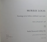 Andre Emmerich Gallery#MORRIS LOUIS 1957-1960#1966,vg+