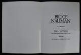 Leo Castelli # BRUCE NAUMAN # invitation card, 1990, nm++