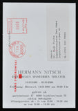 galerie AK , Frankfurt # HERMANN NITSCH # invitation card, 1990, nm-
