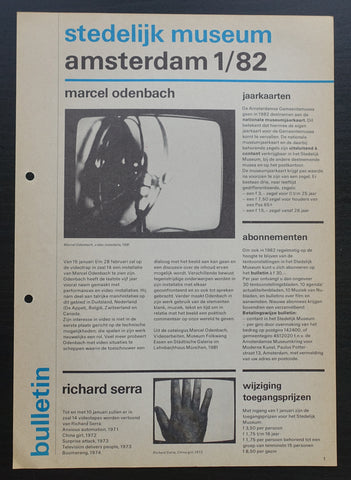 Stedelijk MUseum # AGENDA / BULLETIN # Odenbach, 1982, nm+