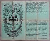 galerie T # l' OEIL DU BOEUF # 1965, nm