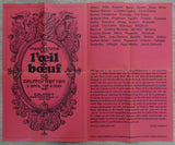 galerie T # L'OEIL DU BOEUF, 50 zelfportretten # 1967, poster, nm