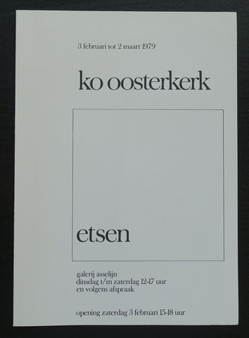 galerie Asselijn # KO OOSTERKERK # invitation, 1979, mint