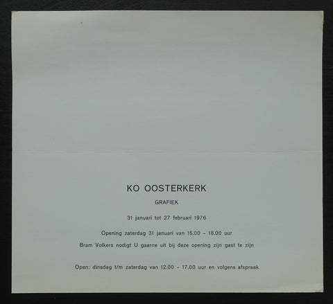 galerie Asselijn # KO OOSTERKERK # invitation, 1976, nm-