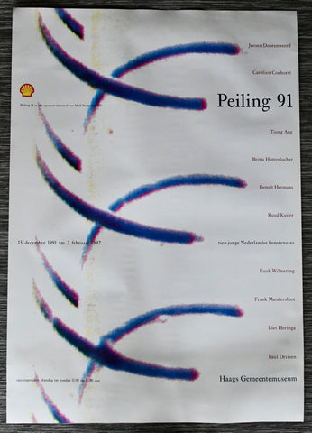Haags Gemeentemuseum # PEILING 91 #  A0 poster, 1991, nm+