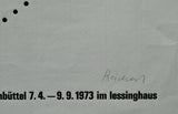 Herzog August Bibliothek # JOSUA REICHERT / Bücher #  signed , 1973, nm++