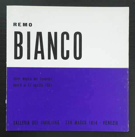 galleria del Cavallino # REMO BIANCO # 1961, nm