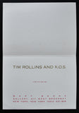 Mary Booone # TIM ROLLINS and K.O.S. # invitation card, 1992, mint--