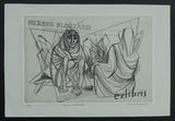 Ru van Rossem # HERBERT BLOKLAND , EA prinr 5/12 # etching, 1955, mint