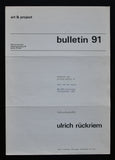 Art & Project # ULRICH RÜCKRIEM # Bulletin 91, 1975, mint--