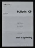 Art & Project # ALLEN RUPPERSBERG, Bulletin 105 # 1978, mint-