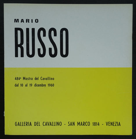 galleria del Cavallino #MARIO RUSSO # 1960, nm