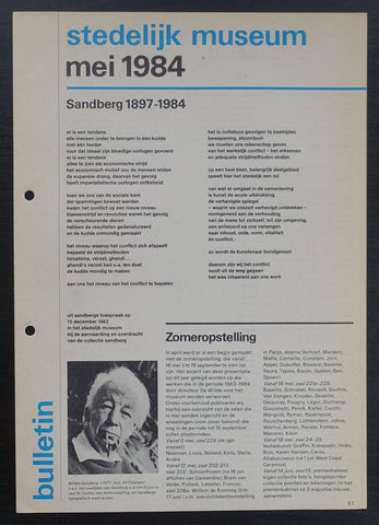 Willem Sandberg # Mei 9814 Sandberg commemorative # 1984, nm