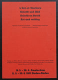 Stedelijk Museum # SCHRIFT & BILD # invitation, 1963, mint