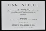 Art & Project # HAN SCHUIL # invitation, 1995, mint