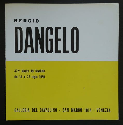 galleria del Cavallino # SERGIO DANGELO # 1960, nm+