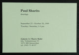 galerie A/ Harry Ruhé # PAUL SHARITS, invitation # 1989, mint