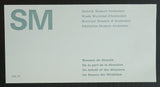 Stedelijk Museum, Wim Crouwel design # ON BEHALF OF THE DIRECTORS card # ca. 1968, nm+