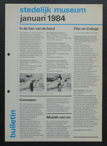 Stedelijk Museum # IN DE BAN VAN DE BAND # 1984, bulletin, mint-