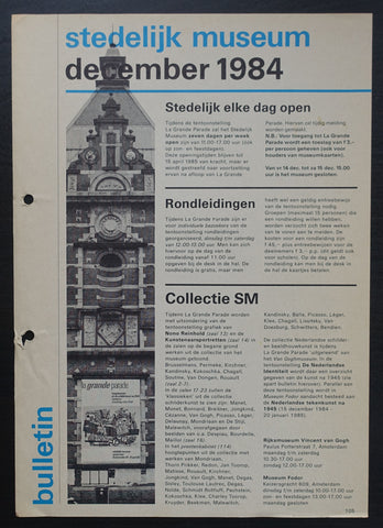 Stedelijk Museum, Agenda # DECEMBER 1984 # 1984, nm
