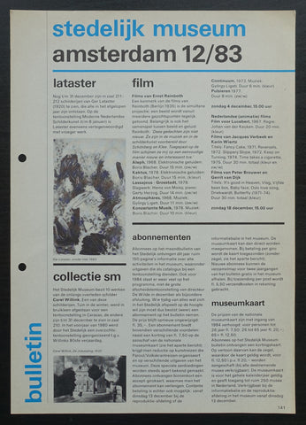 Stedelijk Museum # LATASTER, bulletin# 1983, nm+