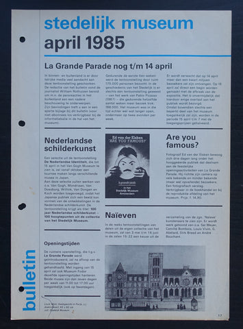 Stedelijk Museum # GRANDE PARADE, bulletin # 1985, nm