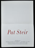 Robert Miller # PAT STEIR # invitation card, 1990, mint--