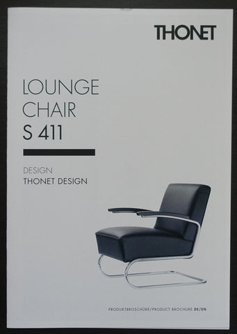 Thonet # LOUNGE CHAIR S411 # original brochure, mint-
