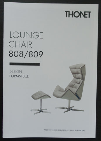 Thonet, Formstelle # LOUNGE CHAIR 808/809 # Brochure, mint