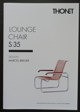 Thonet, Marcel Breuer, Bauhaus # LOUNGE CHAIR S35 # brochure, mint