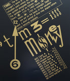Swip Stolk , Groninger Museum # TIME IS MONEY # large version, gold on black poster, 1993, mint-