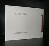 David Tremlett # WRITTEN FORM # 1990, nm, 750 cps.