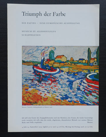 Museum Schafhausen # TRIUMP DER FARBE, anouncement # 1959, nm+