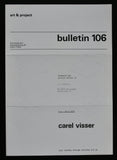 Art & Project # CAREL VISSER , Bulletin 106 # 1978, nm+++
