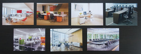 Vitra # set of 7 OFFICE postcards + 2 duplicates # ca. 2018, mint