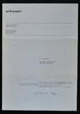 Art & Project # LEO VROEGINDEWEIJ # invitation, 1980, nm++
