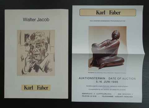 Karl & Faber #WALTER JACOB # + small poster 1986, nm