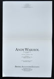 Brooke Alexander # ANDY WARHOL # invitation, 1990, nm++