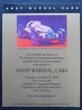 Solomon R. Guggenheim Foundation # ANDY WARHOL, Cars # invitation, 1988, mint--