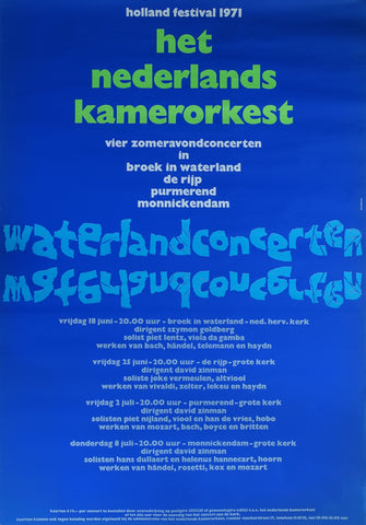 Gielijn Escher # WATERLANDCONCERTEN # Signed, 1971, cond B-