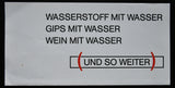 Konrad Fischer # LAWRENCE WEINER, Hydrogen with Water # 1989, mint-