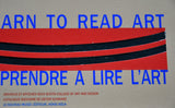 Musee Villeurbanne # LAWRENCE WEINER, LEARN TO READ ART # 1990, invitation card, cut out, nm+